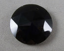 Black Obsidian Drilled Faceted Cabochon 25mm 1pc C752