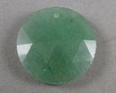 Green Aventurine Drilled Faceted Cabochon 25mm 1pc C751