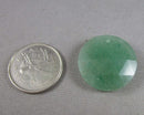 Green Aventurine Drilled Faceted Cabochon 25mm 1pc C751