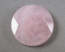 Rose Quartz Drilled Faceted Cabochon 25mm 1pc C749