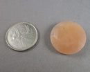 Orange Aventurine Drilled Faceted Cabochon 25mm 1pc C748
