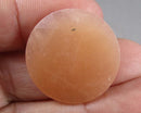 Orange Aventurine Drilled Faceted Cabochon 25mm 1pc C748
