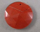 Red Jasper Drilled Faceted Cabochon 25mm 1pc C750