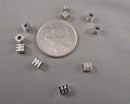 Silver Tone Brass Cube Spacer Beads 4mm 10pc C189