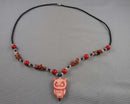 Owl Pendant with Goldstone Necklace (Vintage) H084-9