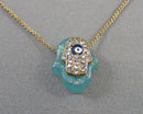 Hamsa Hand Pendant Necklace (Vintage) H084-10