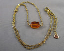 Amber Gemstone Pendant Necklace H084-11