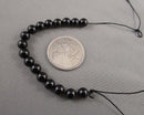 Black Tourmaline Bead Strand Round Various Sizes