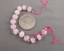 Premium Rose Quartz Faceted Rondell Beads (C421)