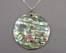 Abalone Shell Pendant Necklace (Vintage) H085-2