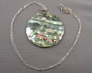 Abalone Shell Pendant Necklace (Vintage) H085-2