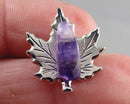 Amethyst Gemstone Pin (Vintage) H085-8