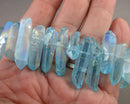 Aqua Aura Quartz Points - Drilled (C379)