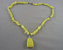 Cat's Eye Pendant Necklace (Vintage) H085-16