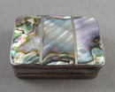 Abalone Shell Trinket Box 925 Sterling Silver H085-17
