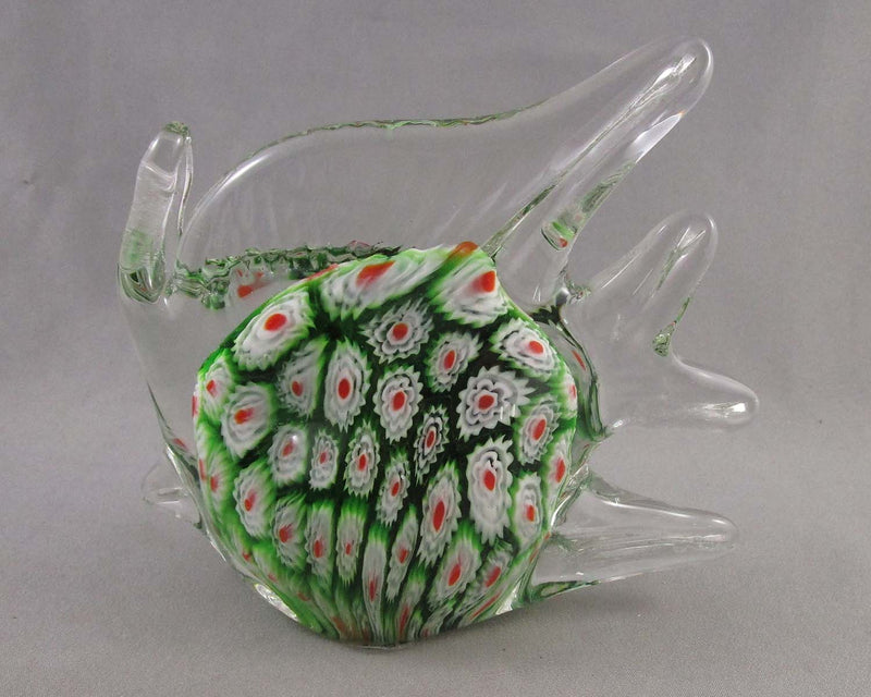 Hand Blown Glass Fish Paperweight (Vintage) 1pc