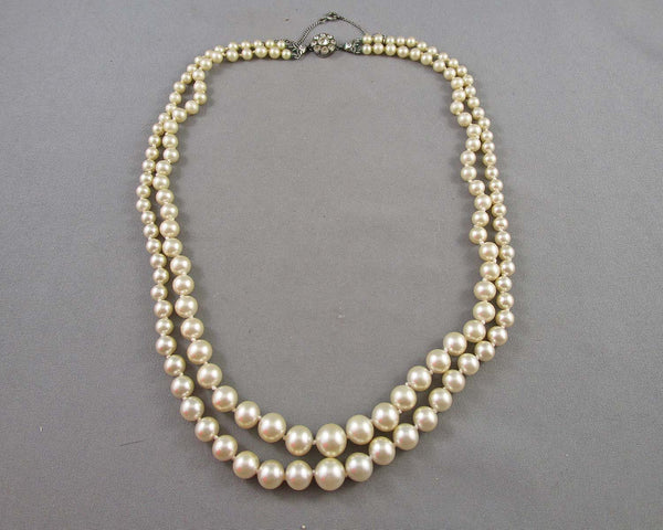 Faux Pearl Necklace SCP England (Vintage) H065-11
