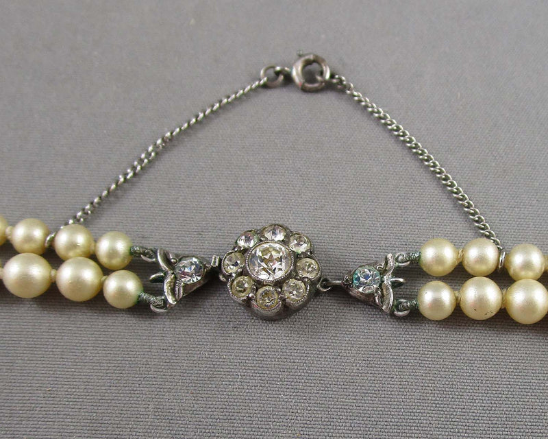 Faux Pearl Necklace SCP England (Vintage) H065-11