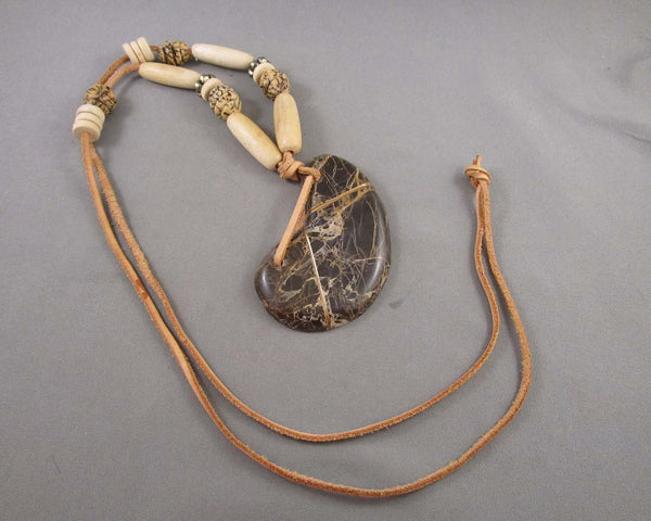 Septarian Dragonstone Necklace Vintage H065-12