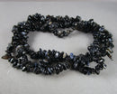 Black Onyx Beads Chip Strand 32" G049-2