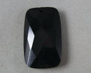 Black Onyx Faceted Cabochon 1pc C758