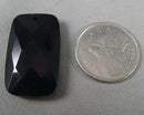 Black Onyx Faceted Cabochon 1pc C758