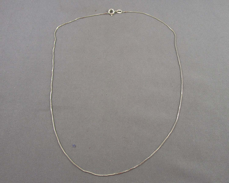 0.6mm Box Chain Sterling Silver 925 (Vintage) H065-17