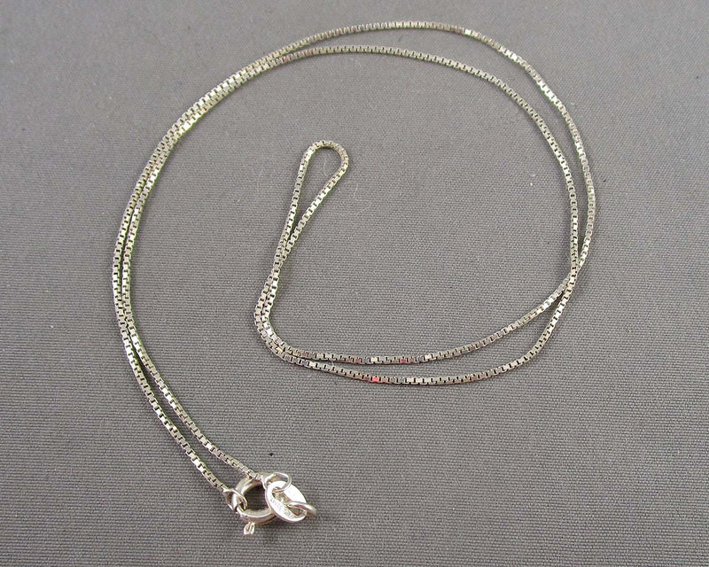 0.6mm Box Chain Sterling Silver 925 (Vintage) H065-17