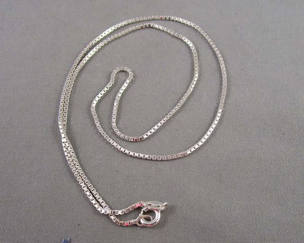 1.1mm Box Chain Sterling Silver 925 (Vintage) H065-20