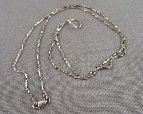 1mm Box Chain Sterling Silver 925 (Vintage) H065-21