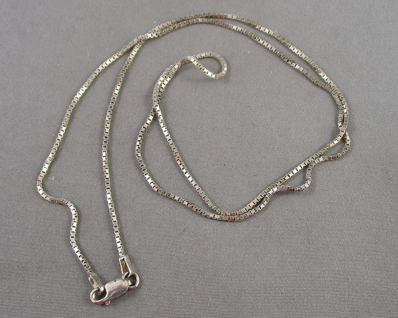 1mm Box Chain Sterling Silver 925 (Vintage) H065-21