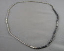 Labradorite & Quartz Gemstone Necklace (Vintage) H087-4