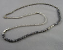 Labradorite & Quartz Gemstone Necklace (Vintage) H087-4