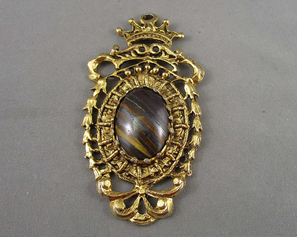 Vintage Tiger Iron Pendant H0669-1