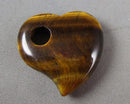 Tiger Eye Heart Big Hole Bead 30mm 1pc Z082