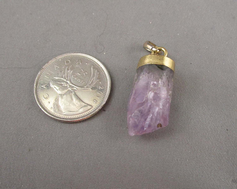 Amethyst Gemstone Pendant (Vintage) H066-6