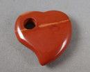 Red Jasper Heart Big Hole Bead 30mm 1pc Z068