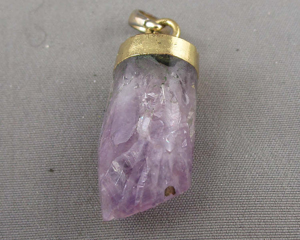 Amethyst Gemstone Pendant (Vintage) H066-6