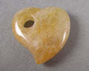 Fire Quartz (Golden Healer) Heart Big Hole Bead 30mm 1pc Z073