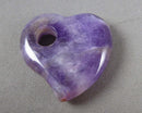 Amethyst Heart Big Hole Bead 30mm 1pc C754