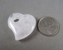 Quartz Heart Big Hole Bead 30mm 1pc C757