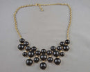 Vintage Gold Tone Statement Necklace H066-11