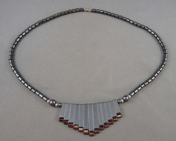Hematite Necklace Vintage H066-15