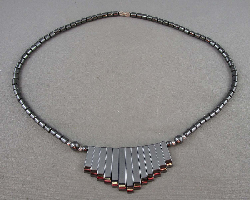 Hematite Necklace Vintage H066-15