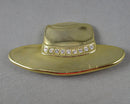 Rhinestone Cowboy Hat Brooch (Vintage) H088-8