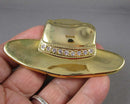 Rhinestone Cowboy Hat Brooch (Vintage) H088-8