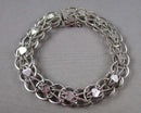 Solid 925 Sterling Silver Charm Bracelet (Vintage) H088-9
