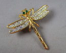 Rhinestone Dragonfly Brooch (Vintage) H088-11