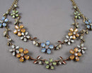 Beautiful Rhinestone Flower Necklace Vintage H088-13