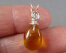 Amber Gemstone Pendant 925 Sterling Silver (Vintage) H088-15
